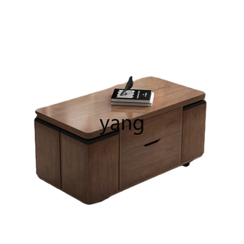 CX Small Apartment Lifting Coffee Table Double-Use Multi-Function Hydraulic Telescopic