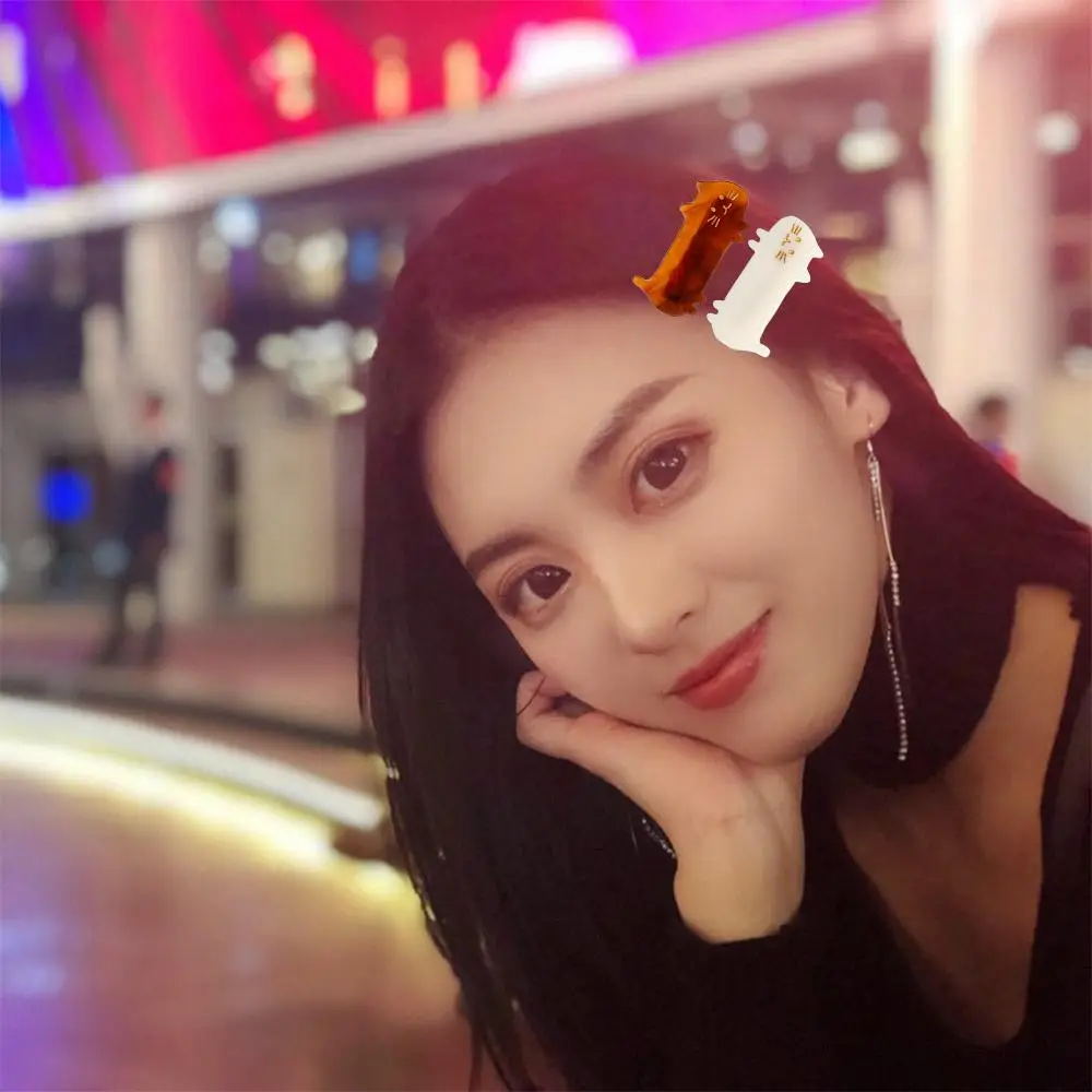 

Милые пластиковые заколки для волос в корейском стиле для девочек и женщин, аксессуары для волос в виде кошек