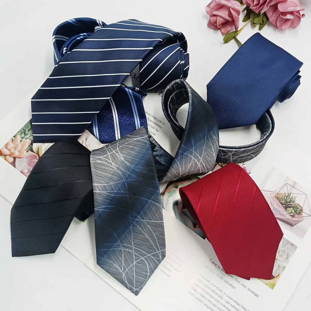 

Строгий деловой мужской галстук, черный 8 см галстук из полиэстера и шелка в полоску, цветной жаккардовый плетеный галстук