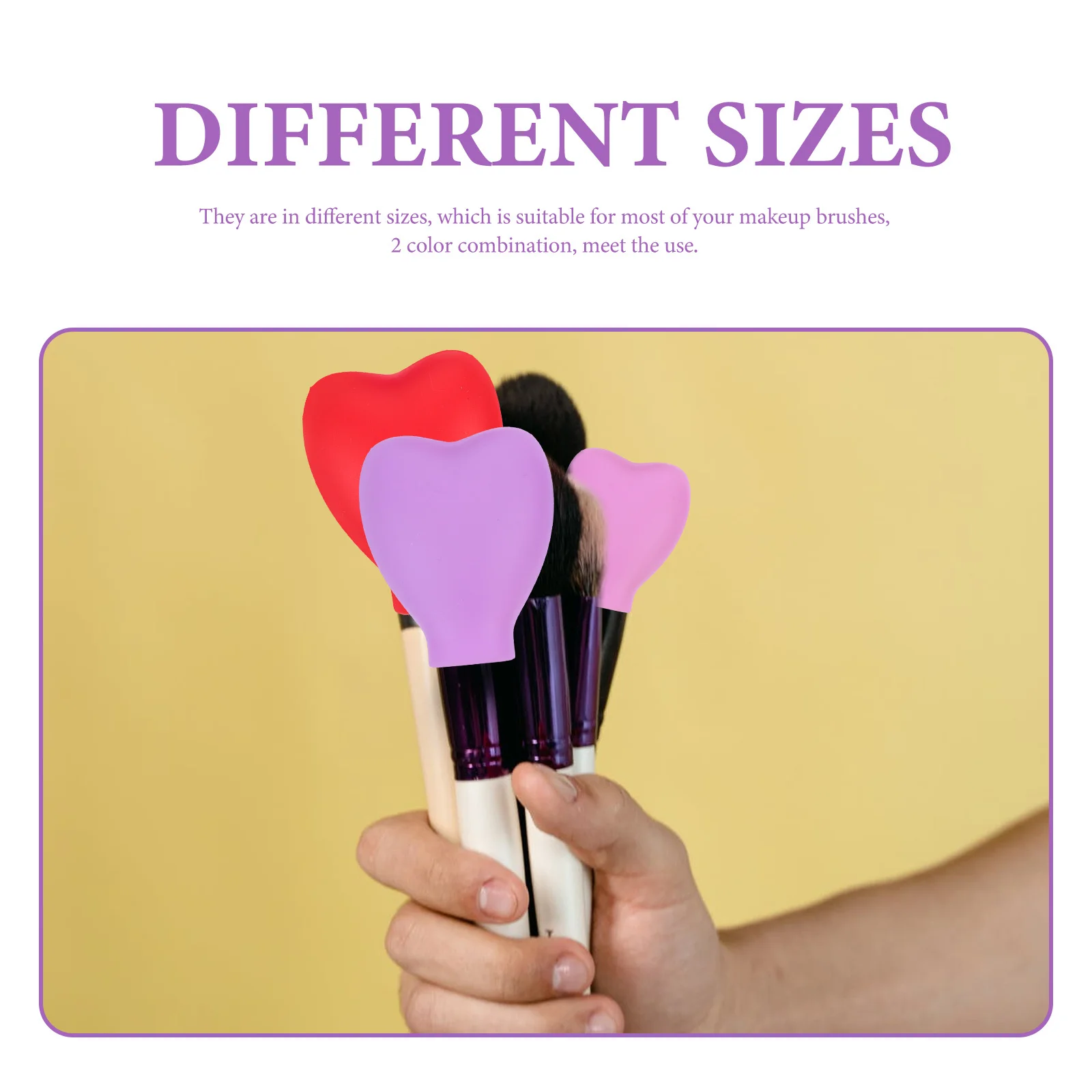 مجموعة غطاء رأس الفرشاة مكونة من 9 قطع من السيليكون، غطاء حماية لفرش المكياج، أغطية للحفاظ على شكل فرشاة محمولة سهلة الحمل