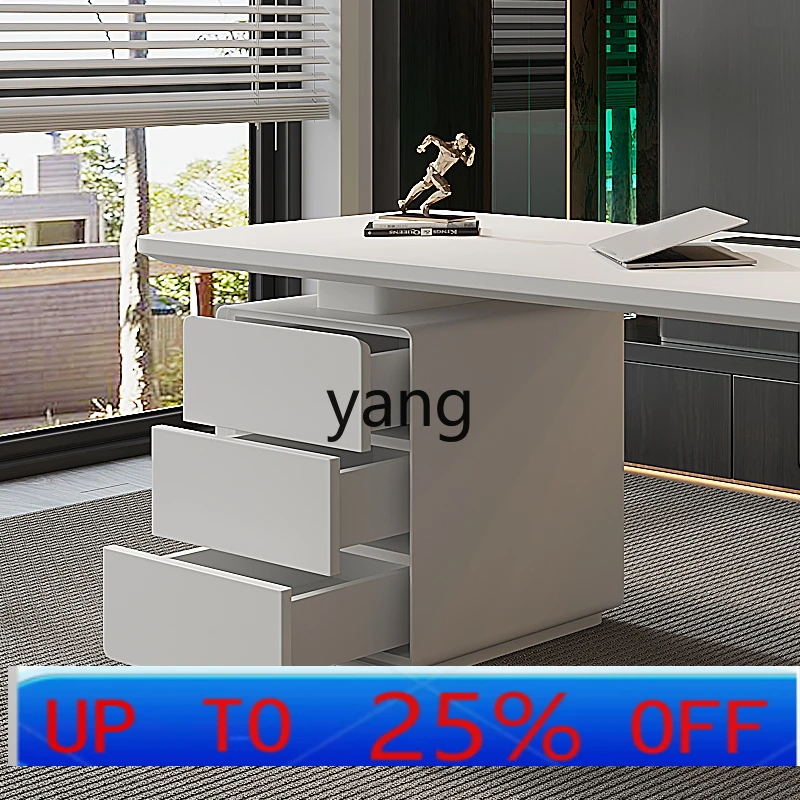 

LMM light luxury minimalist paint desk modern simple living room home solid wood computer desk