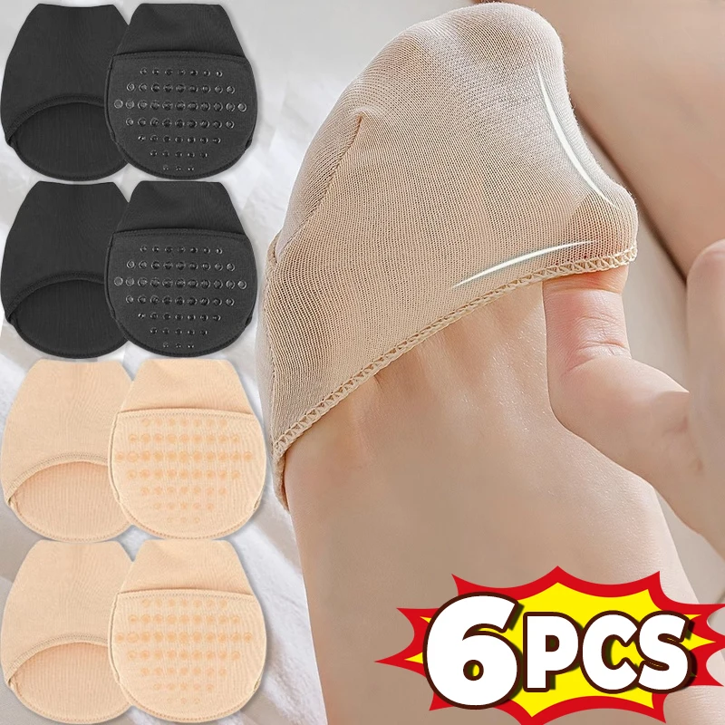

Metatarsal Sleeve Pads Ball of Foot Cushions with Soft sponge and silicone dots forefoot cushioning socks Non Skid Half Socks