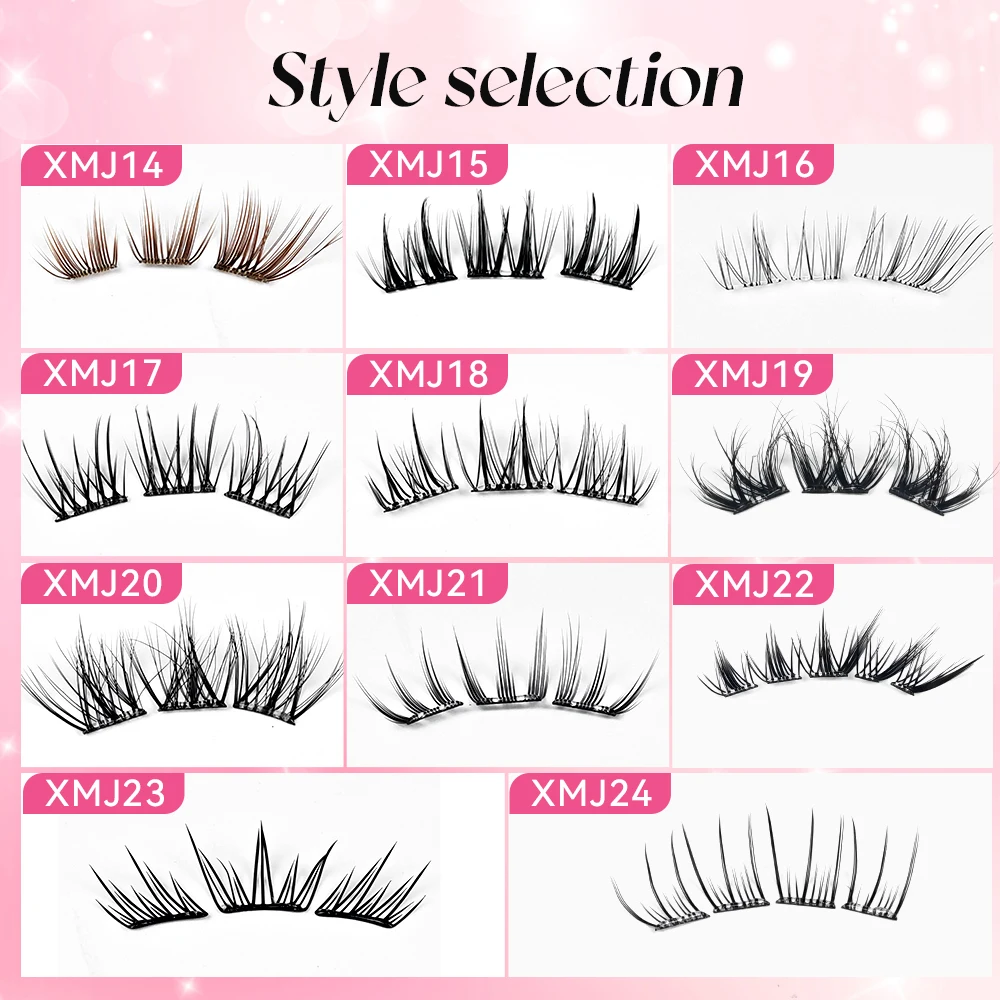 Yelix 10Row Lijmvrij DIY Clusters Wimpers Natuurlijke Manga Valse Wimpers Extension Koreaanse Meisje Groep Wimperkruller Zonnebloem