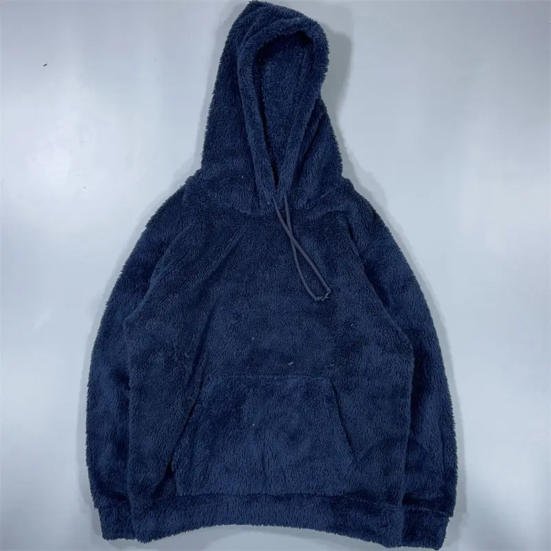 Pull long en laine douce et chaude pour jeunes, manteau d'hiver en glouton, sweats à capuche en peluche pour documents solides, sweat-shirt pour femmes, veste d'amoureux du sourire, lieux, nouveau