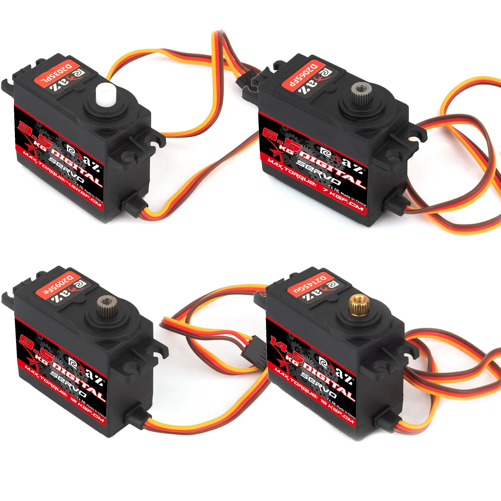 Digitaler RC-Servo 3,5KG 6,5KG 9,5KG 14,5KG Kunststoff- & Metallgetriebe Standard-Servomotor Lenkservo für RC-Flugzeug RC-Auto Boot Roboter Roboterarm Hobby-Modell Upgrade-Ersatzteile