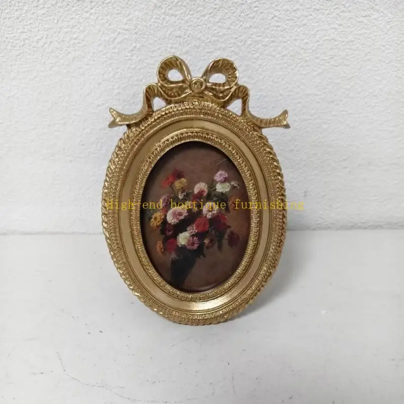 L9NB Retro Picture Frame,Decorative Photo Frame Antique Ornate Photo Frame Home Decors,Old Fashioned Photo Gallery Art