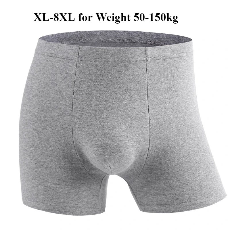 150kg 8XL Plus Size Cotton Underwear Men Boxer Shorts Antibacterial Seamless Underpants Male Panties Gift for Men Boxershort