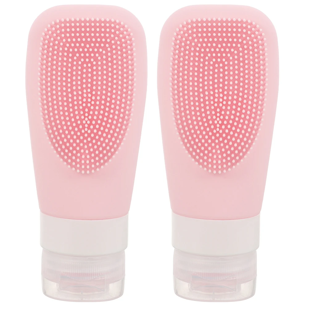

2pcs Silicone Travel Toiletry Bottles Refillable Empty Squeeze Containers Leak-Proof Durable Dispensers 60Ml For Lotion