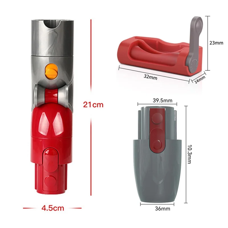 B06B-For Dyson V7 V8 V10 V11 Accessories Quick Release Tool Top Adapter 967762-01 Vacuum Attachments Trigger Lock And Bottom Ada