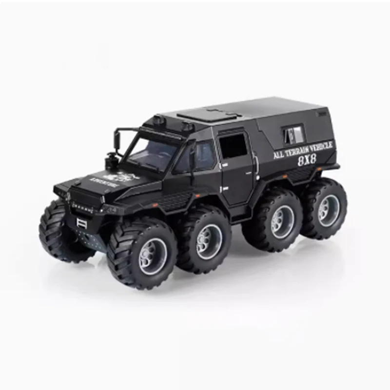 1:24 Scale Alloy Explosion-Proof Off-Road Vehicle Amphibious Armored Vehicle Engineering Transport Vehicle Model Gift Decoration