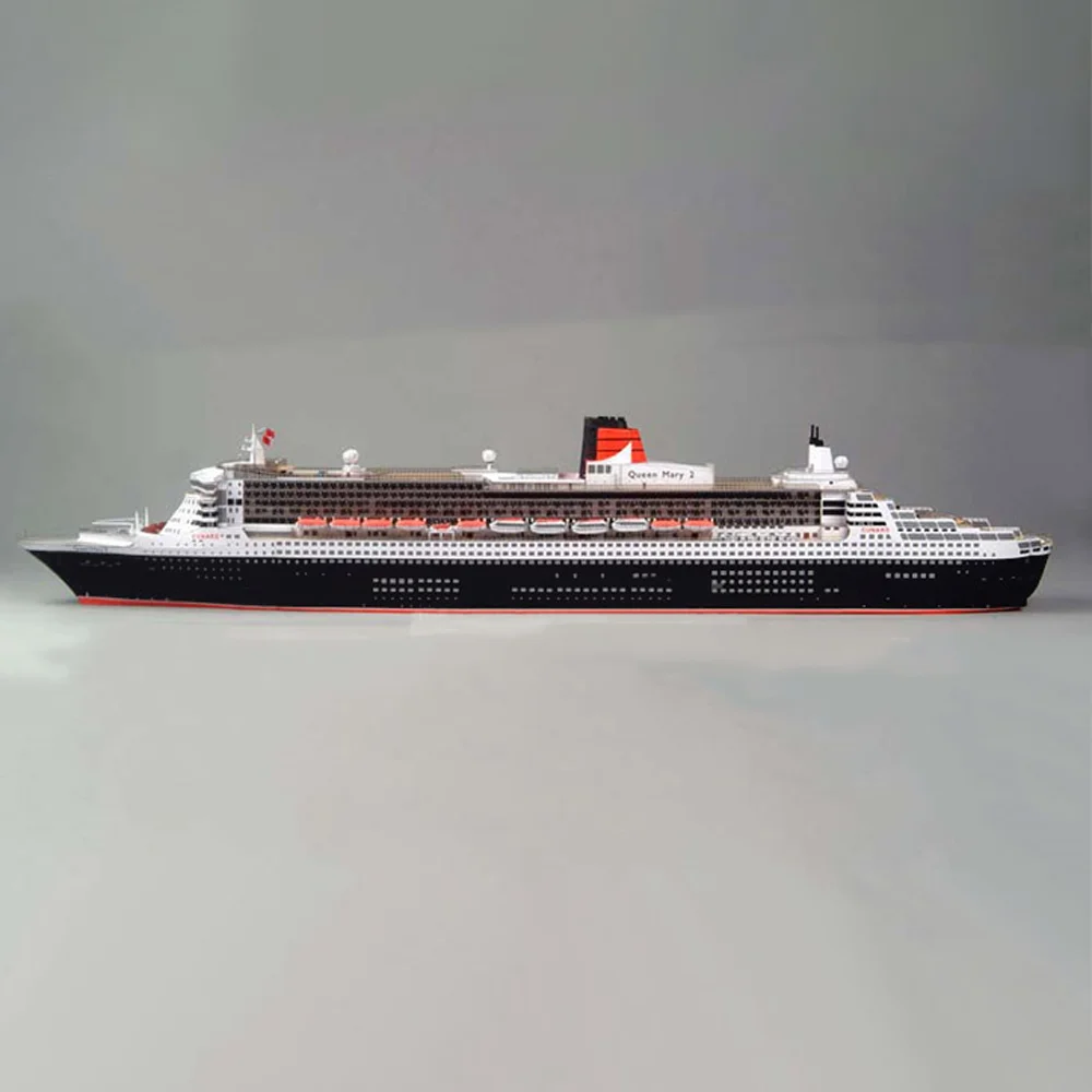 Paper Model 1:400 Queen Mary II Cruise Ship Model Handmade DIY Paper Art Jigsaw Puzzle Toy