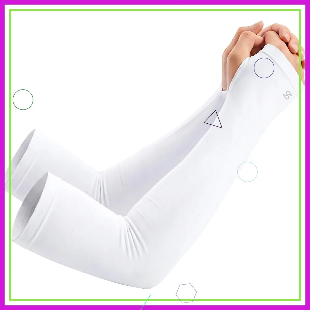 

UV Protection Cooling Arm Sleeves with Thumb Holes for Golf, Sports, Gardening, Outdoor