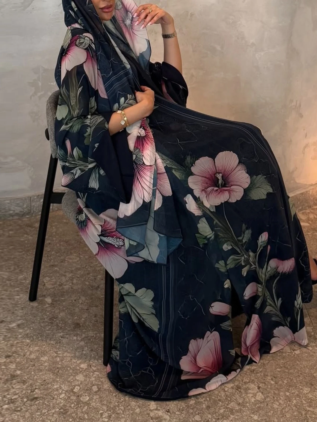 عباية نسائية للعيد وشاح إسلامي سترة فستان حفلة جلابية رمضان عبايات طويلة فيستدوس لارجوس رداء عربي طويل قفطان مغربي #2