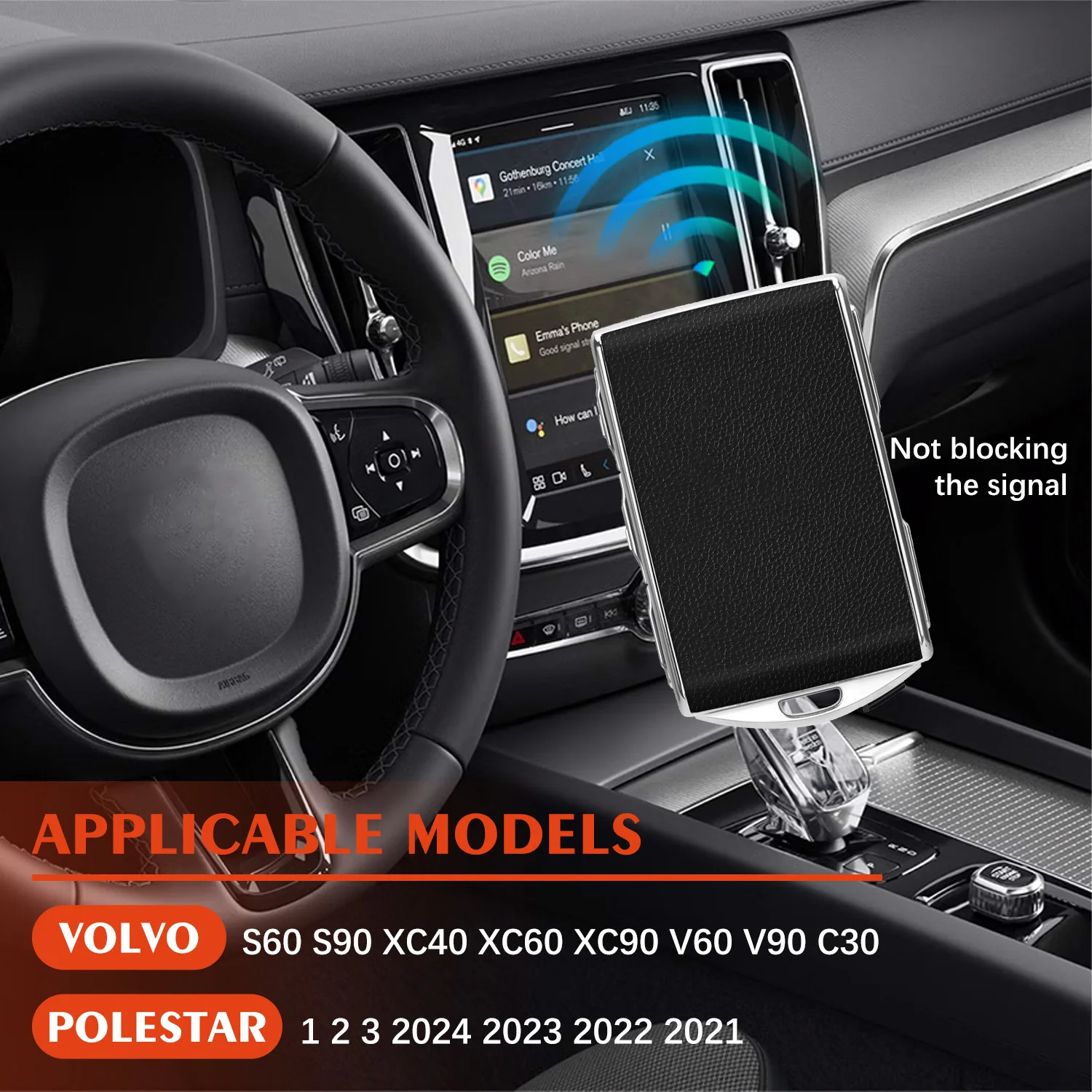 Zinklegierung Autoschlüssel-Hülle mit Geschenkbox & Schlüsselanhänger für Volvo S60 S90 XC40 XC60 XC90 V60 V90 C30 Polestar 1 2 3 – Detail 6