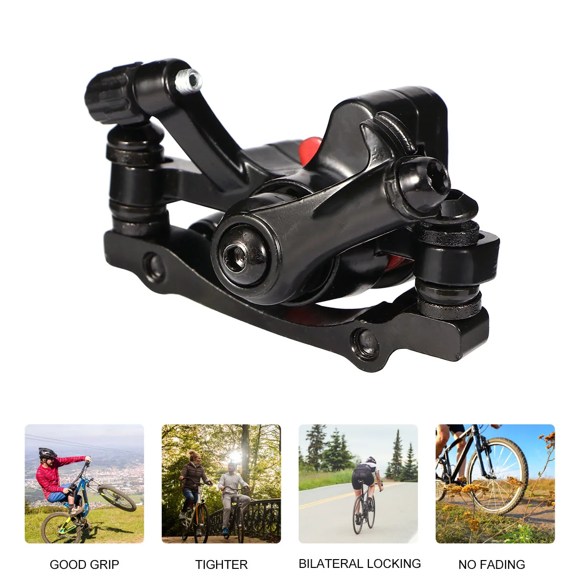 

1pc Mountain Bike Disc Brakes Aluminum Alloy Corrosion-Proof Mechanical Caliper Cycling Brake For Road Outdoor Bikes