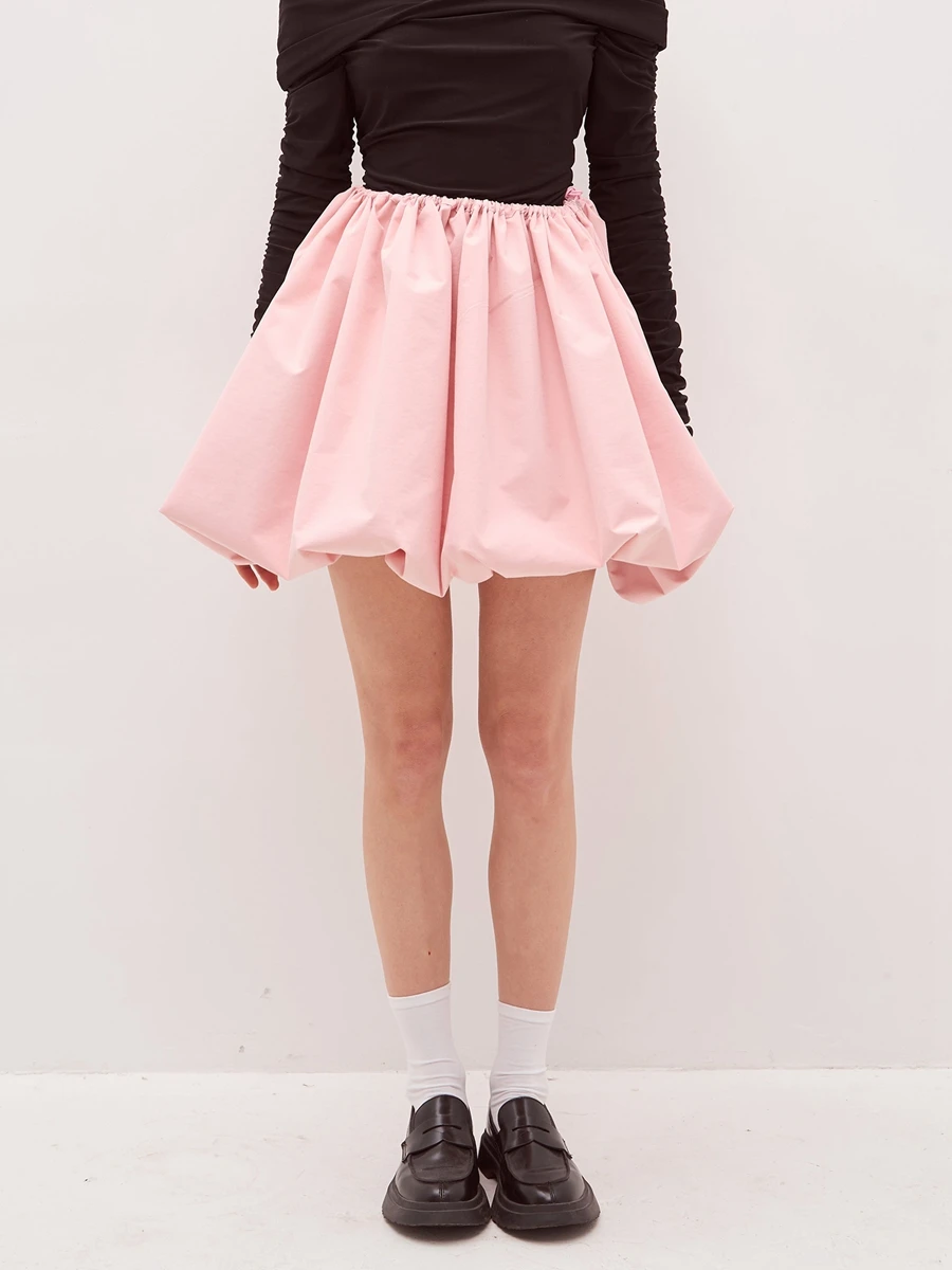 

Women s Puff Mini Skirts Lantern Skirt Y2K Casual Loose Fitting Elastic Waist Solid Color Short Puffball Skirt Balloon Skirt