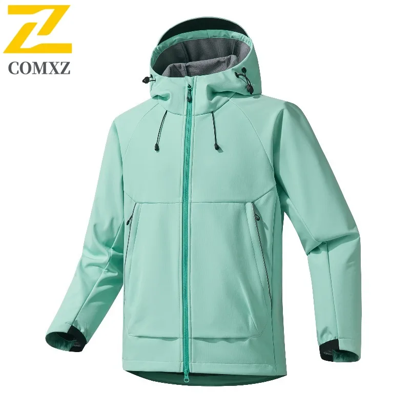 

COMXZ 2025 мужские куртки водонепроницаемые ветрозащитные уличные приключения кемпинг пеший туризм куртка из софтшелла с капюшоном осеннее модное пальто для охоты