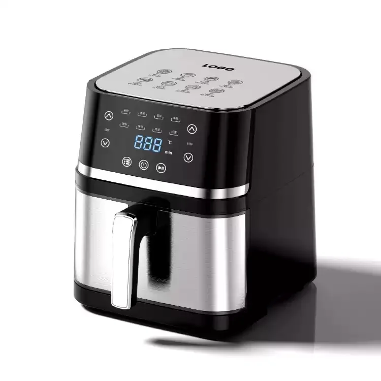 Large Capacity Dual Basket Air Fryer With View Window 2 Independent Baskets No Flip Digital Display For Home