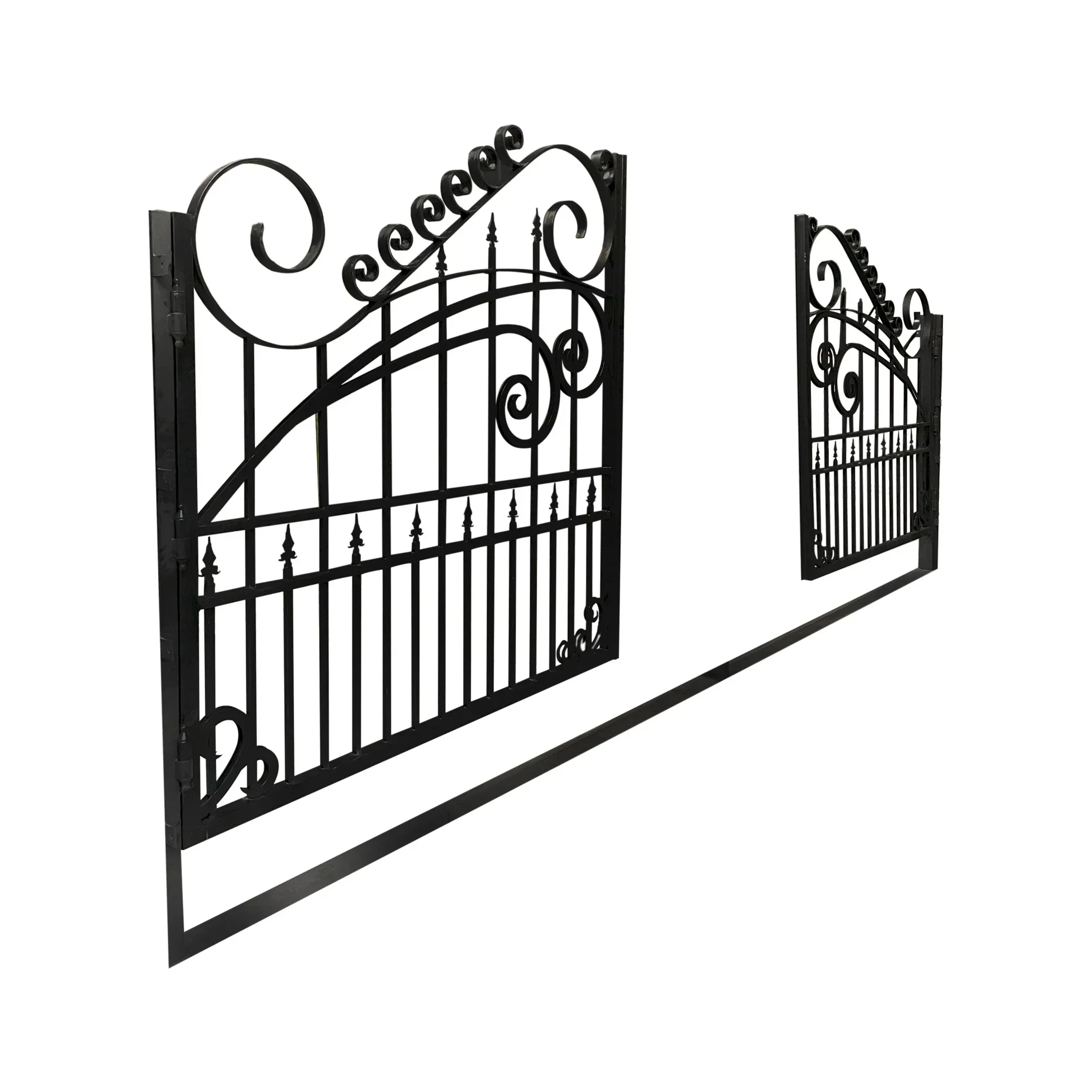 

excellent Porte Pastorale en Fer Forgé Élégante pour Cour, Portes Extérieures Premium