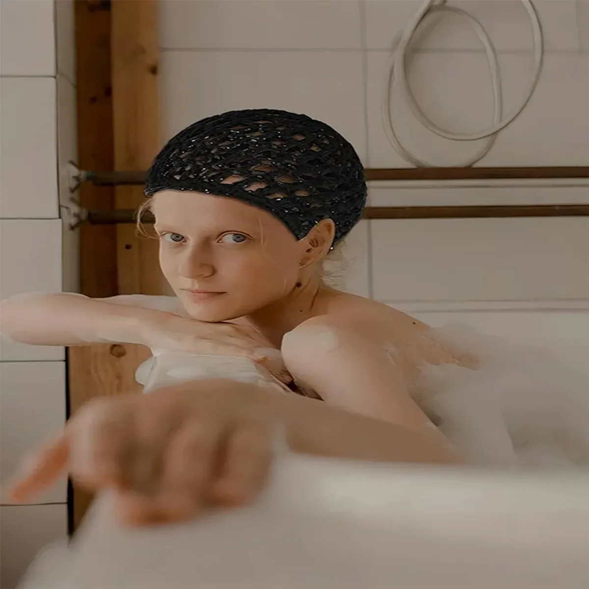 2/6 قطع قبعة شبكية شعر كروشيه مريحة مصنوعة يدويًا، قبعة مضفرة، قبعة نوم شبكية قابلة للتنفس، شبكة شعر مرنة للجنسين #6