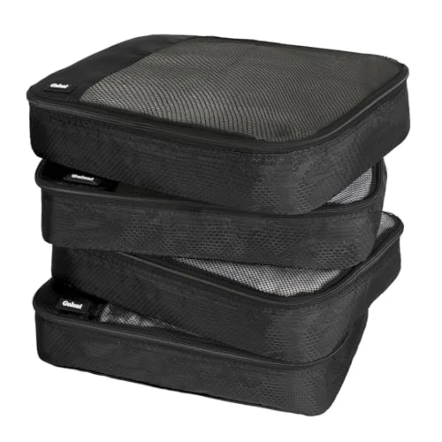 

Набор из 4 легких сетчатых органайзеров для путешествий, черные, для хранения необходимых вещей в чемодане