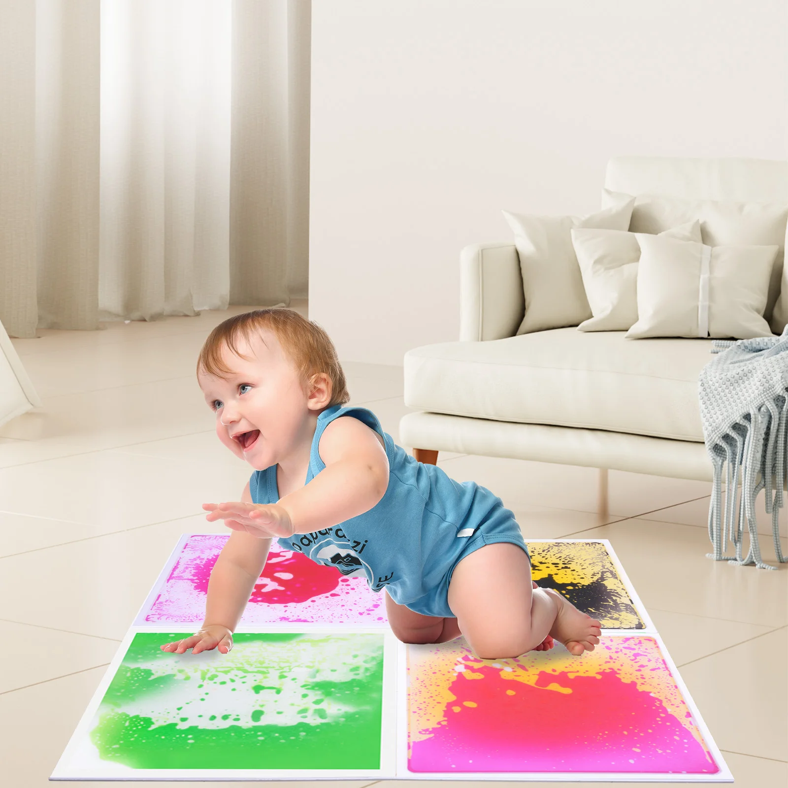 Kids Sensory Play Mat Essential: Pair It with a Colorful Sensory Mat Liquid