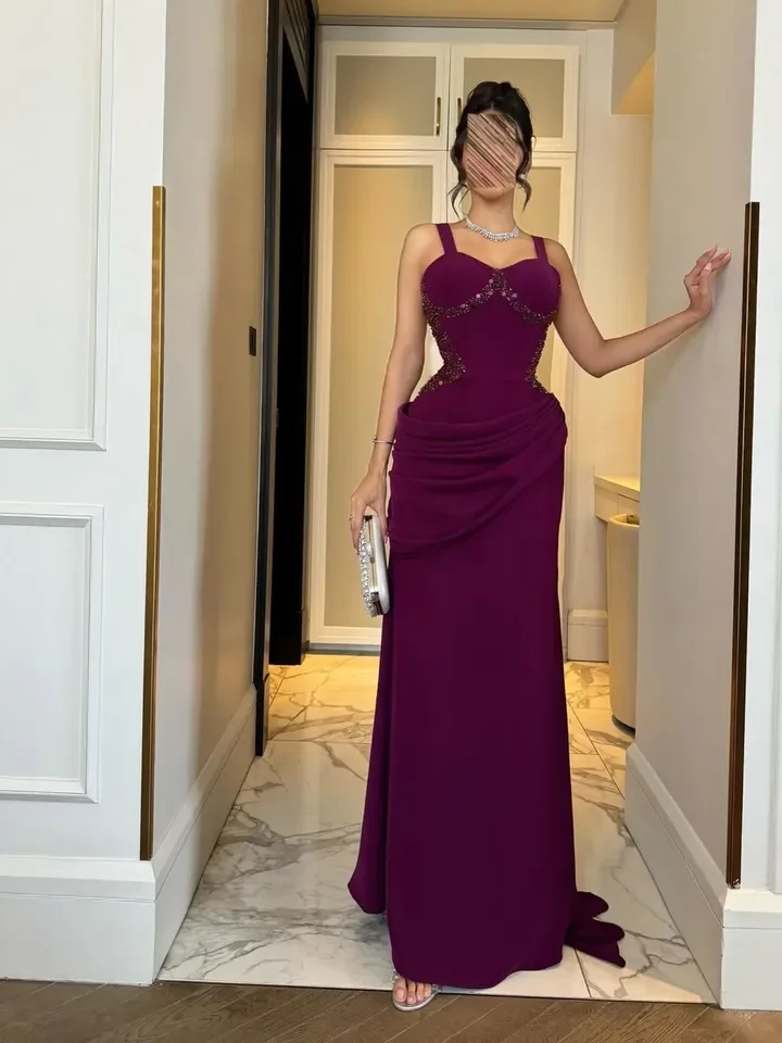 

Customized Elegant Evening Dresses Floor-Length Prom Gowns Purple Simply Special Occasion abendskleider damen luxus 2025