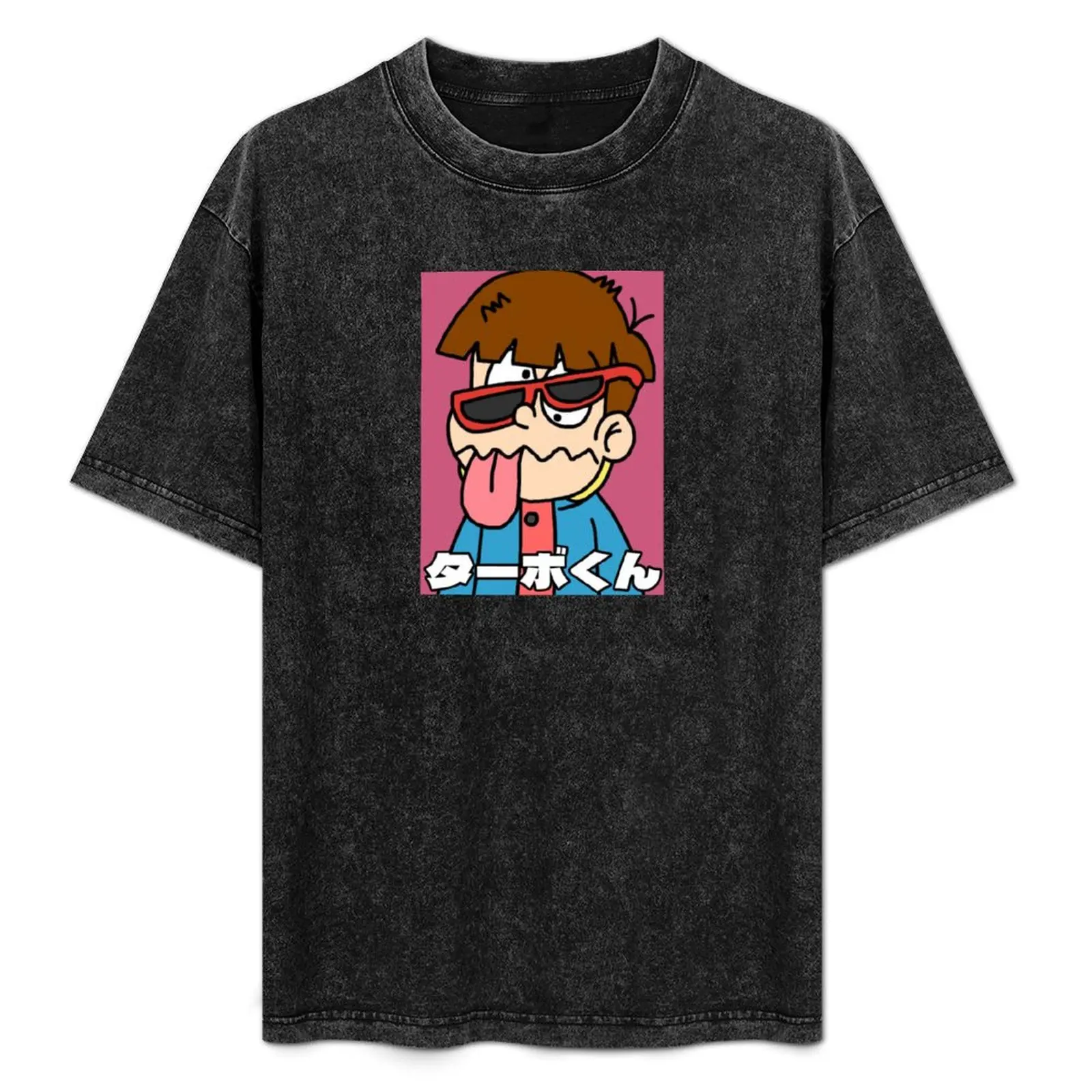

Turbo-kun Roughed Up T-Shirt Trendy Print Short Sleeve T-Shirt