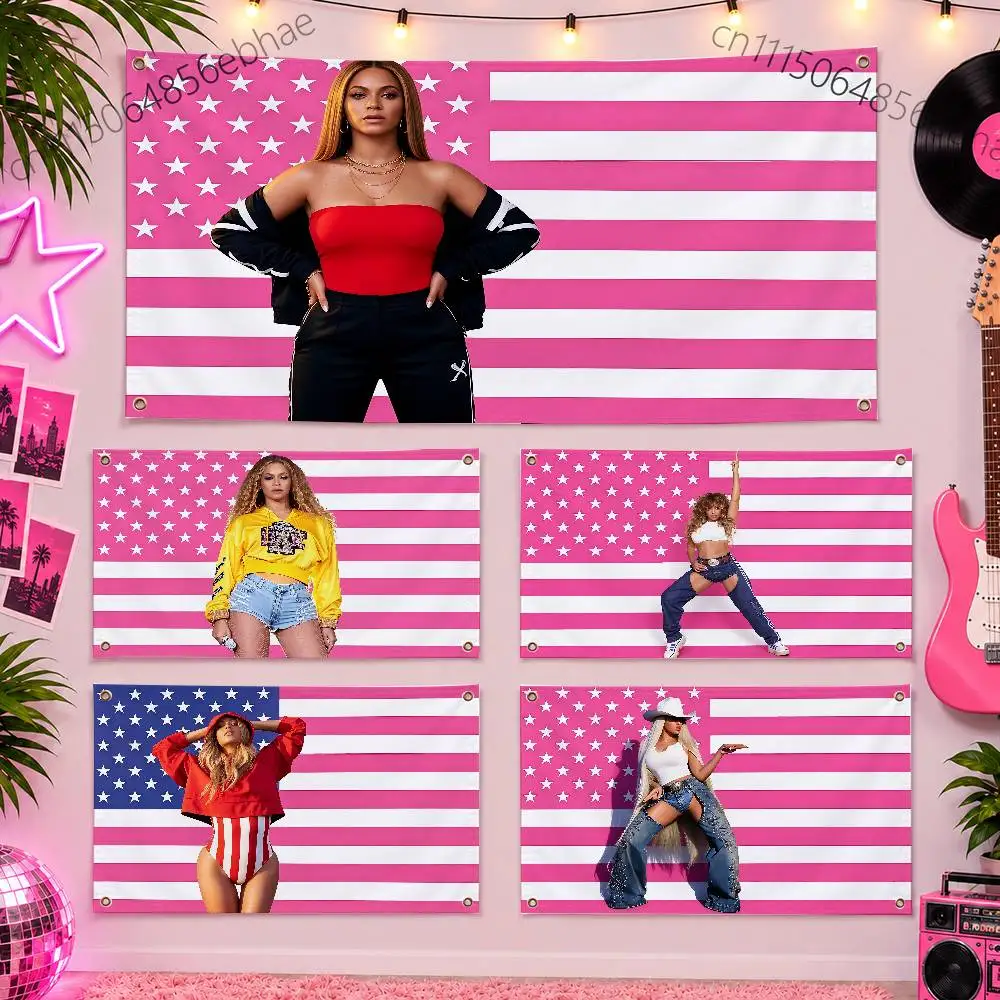 FOR Beyonce Impact flag Room Decoration Wall Tapestry Hanging Aesthetic Bedrooms Advertising Banner