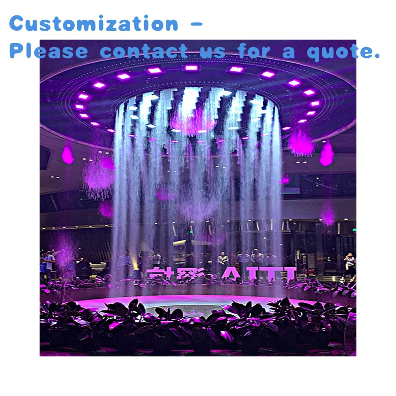 

custom.Customized Advertising Modern Digital Curtain Waterfall Artificial Fountain Outdoor/Indoor Decorations