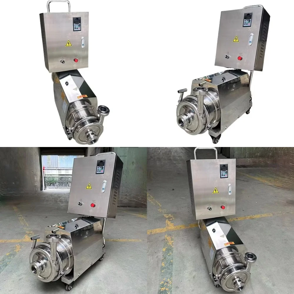 

Центробежный молочный насос из нержавеющей стали SS304, 2 л.с., для мобильной молочной установки с частотным преобразователем (VFD) и шкафом управления