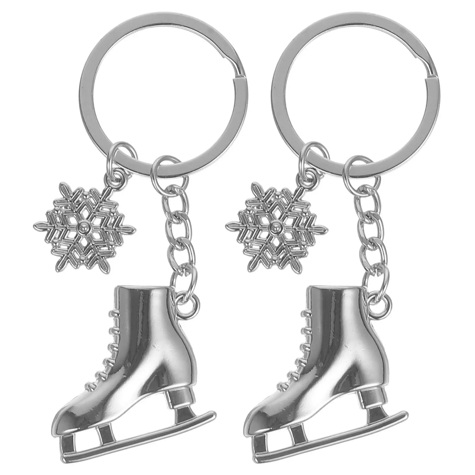 

2 шт. Брелок для ключей в виде коньков, креативный зимний кулон в виде ледовых коньков, универсальный декоративный брелок для ключей, брелок в виде коньков для катания