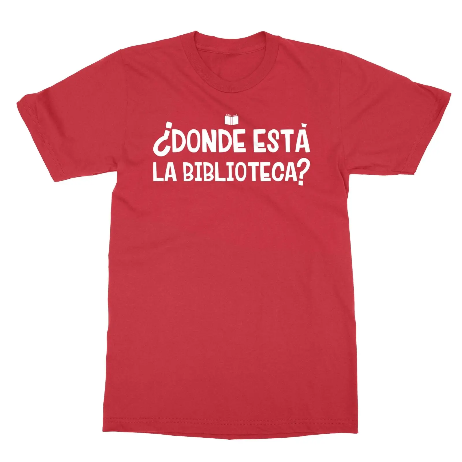 

Смешная Мужская футболка с текстом библиотеки и испанского языка