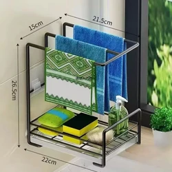 1PCS NEW Large Sponge Holder Kitchen Sink Caddy Rack Stand Cleaning Brush Soap Organizer Storage Rack with Drain Tray