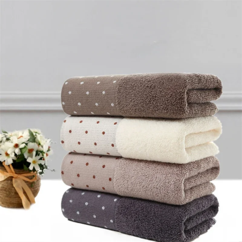 34*75cm Pure Cotton Bath Towels Pure Cotton High Grade Household Hotel Gift Towels Absorb Water Color Face Washing Fiber Towels