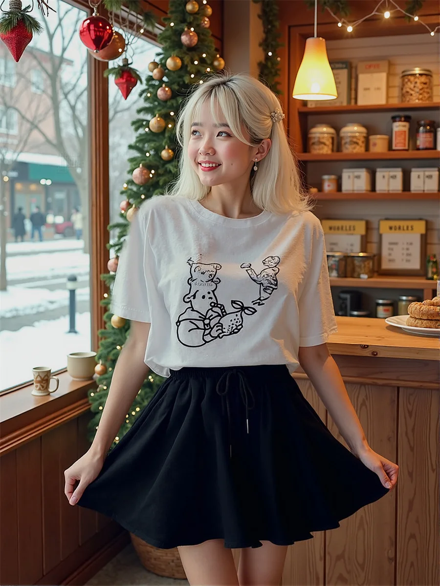 Losse shorts met trekkoord en hoge taille Ontworpen elegante dameskleding Zomerletters Wijde pijpen Strandkleding Resortmeisjes Lichte ins