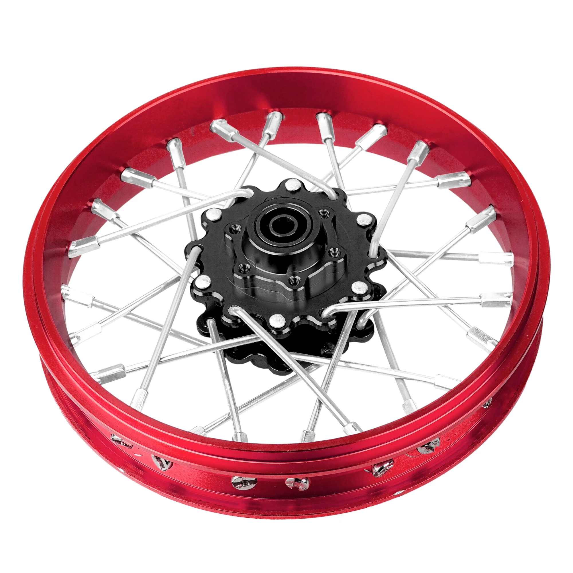 KEBEILEE CNC Aluminum Front Wheel V2 For LOSI Promoto MX motorcycle  1:4 Red