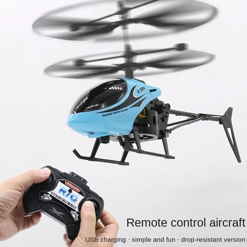 RC Helicopter Drone with Light Electric Flying Toy Radio Remote Control Aircraft Indoor Outdoor Game Model Gift Toy for Children