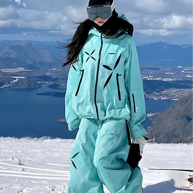 New Winter Couple Snow Sports Suit Thermal Thick Anti‑Snow‑Leak Windproof for Ski & Snowboarding Activities