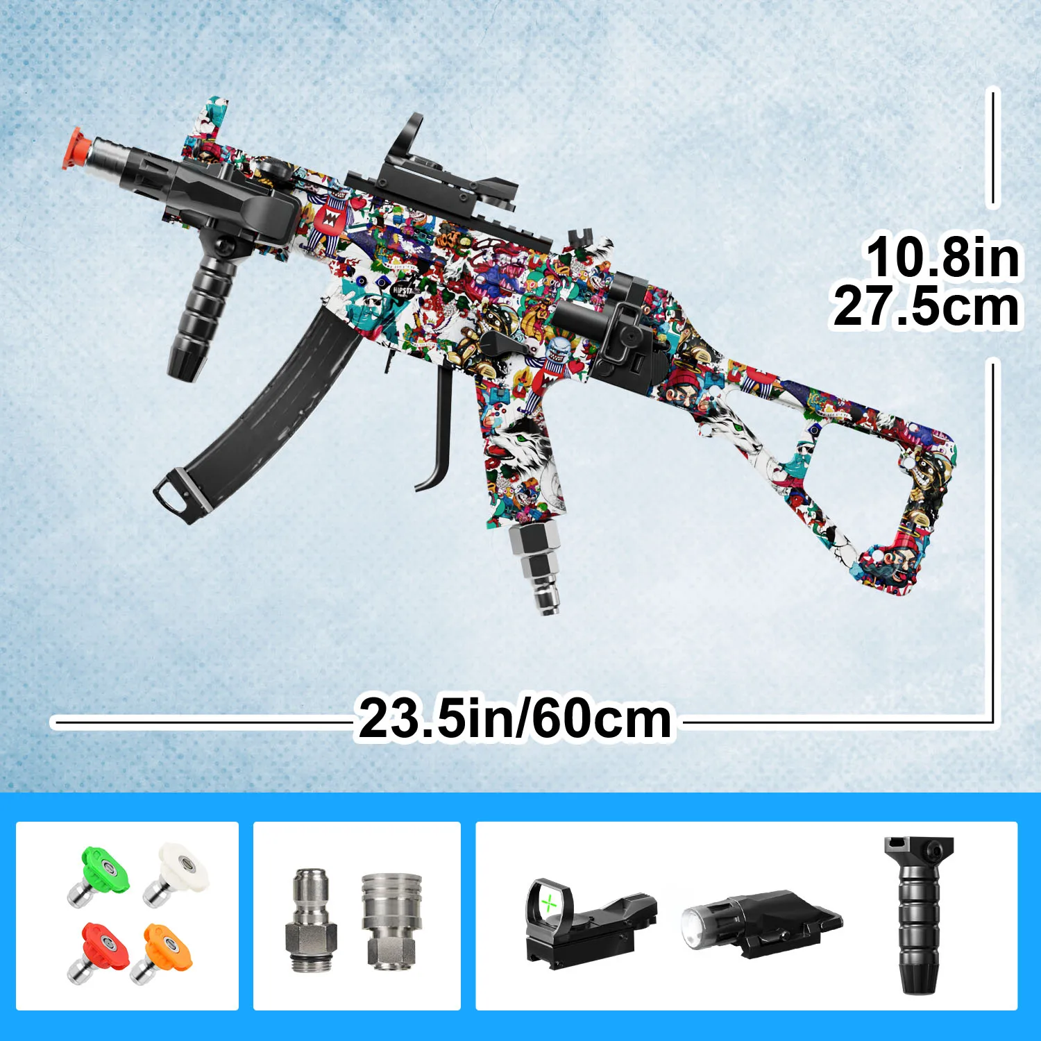 High Pressure Power Washer Gun - Quick Connect Plug for Foam Cannon & Garden Hose, Professional Car Cleaning Tool for Vehicle