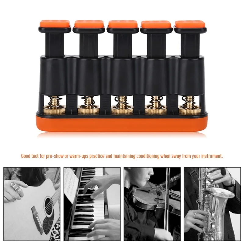 Variable Hand Finger Strength Tension Exerciser Grip Trainer For Piano Guitar