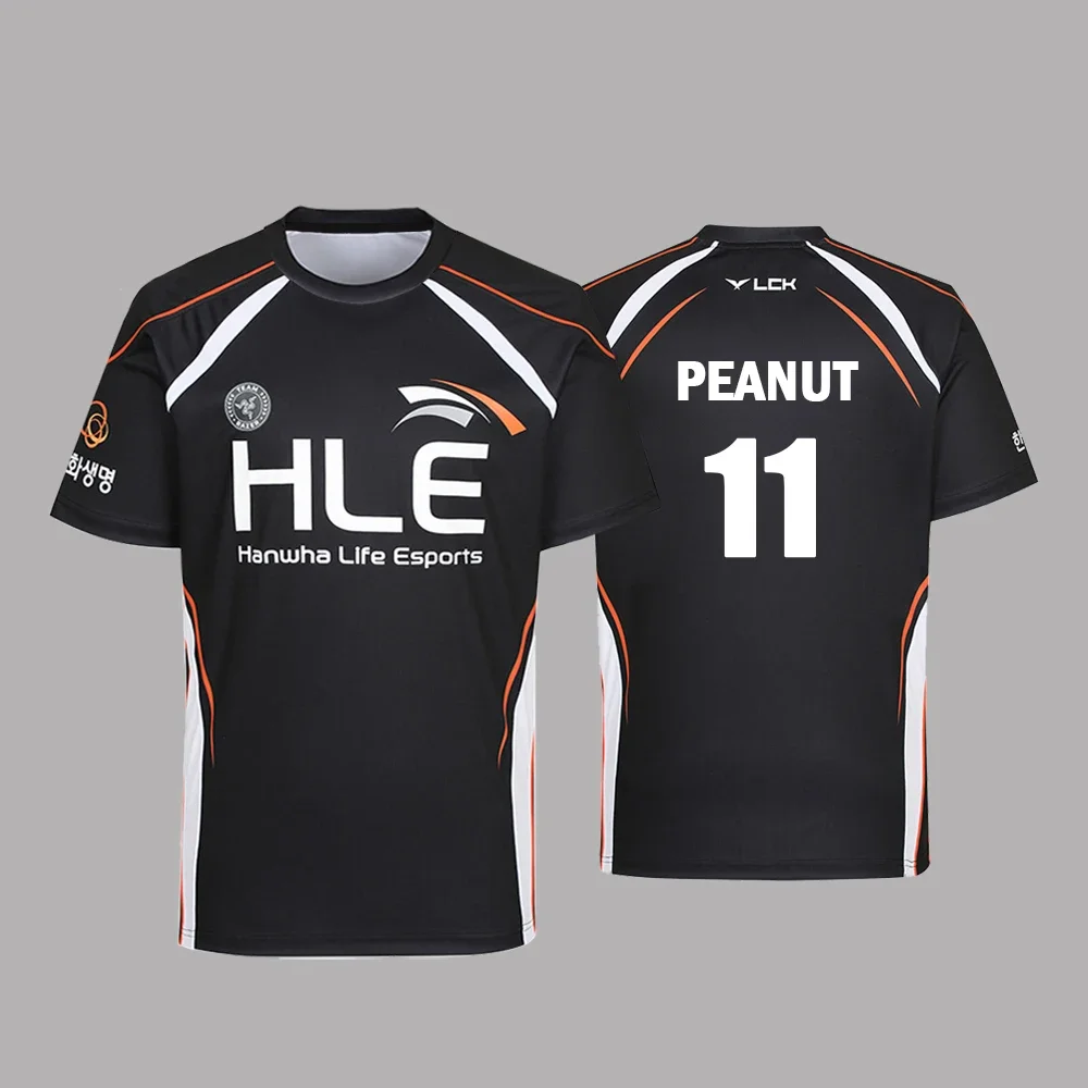 2025 جديد HLE Esports نادي موحد زيوس فايبر جيرسي الأسطوري ألعاب الدوري تي شيرت رياضي ملابس الشارع فضفاضة #4