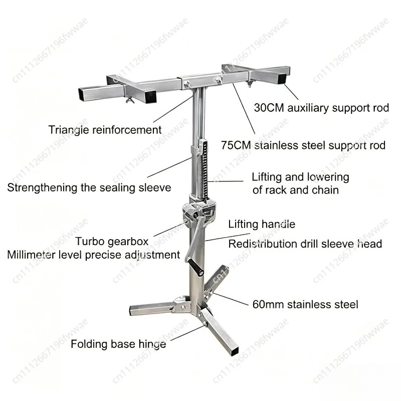 Multi‑Functional Mounting Hardware Stainless Steel Bracket 100KG Capacity Portable Lifting Platform for Wall Installation