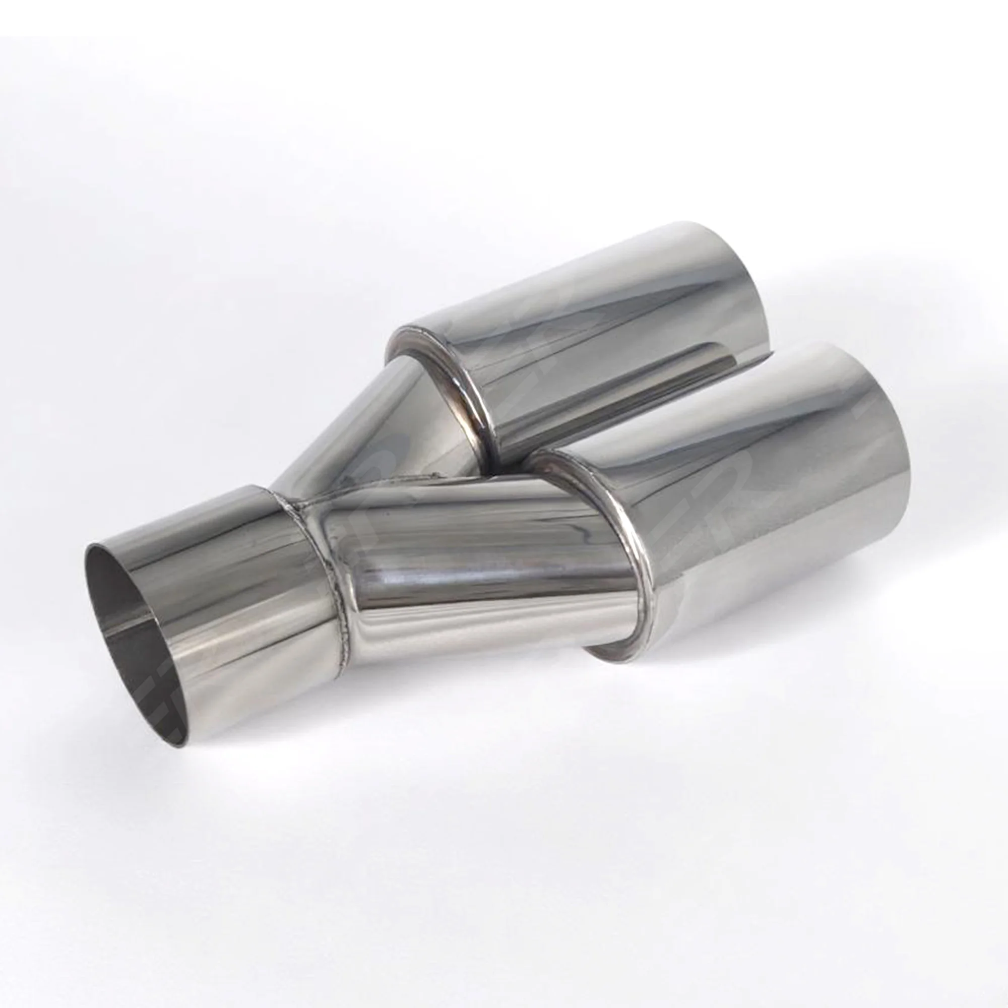 1 قطعة المزدوج الفضة الفولاذ المقاوم للصدأ اكسسوارات السيارات العالمي السيارات السيارات العادم تلميح أنبوب نهاية مزدوجة للديكور المعدل