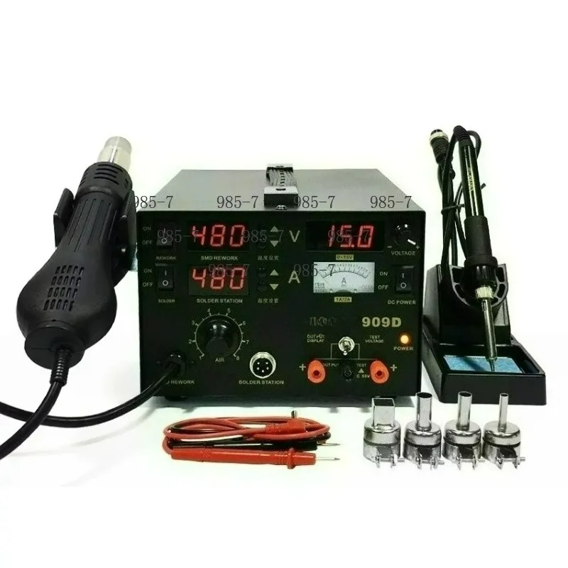 3 in 1 Multifunctional Rework Station, Adjustable Soldering Iron + Hot Air Gun + DC Power Supply, 110V/220V Optional