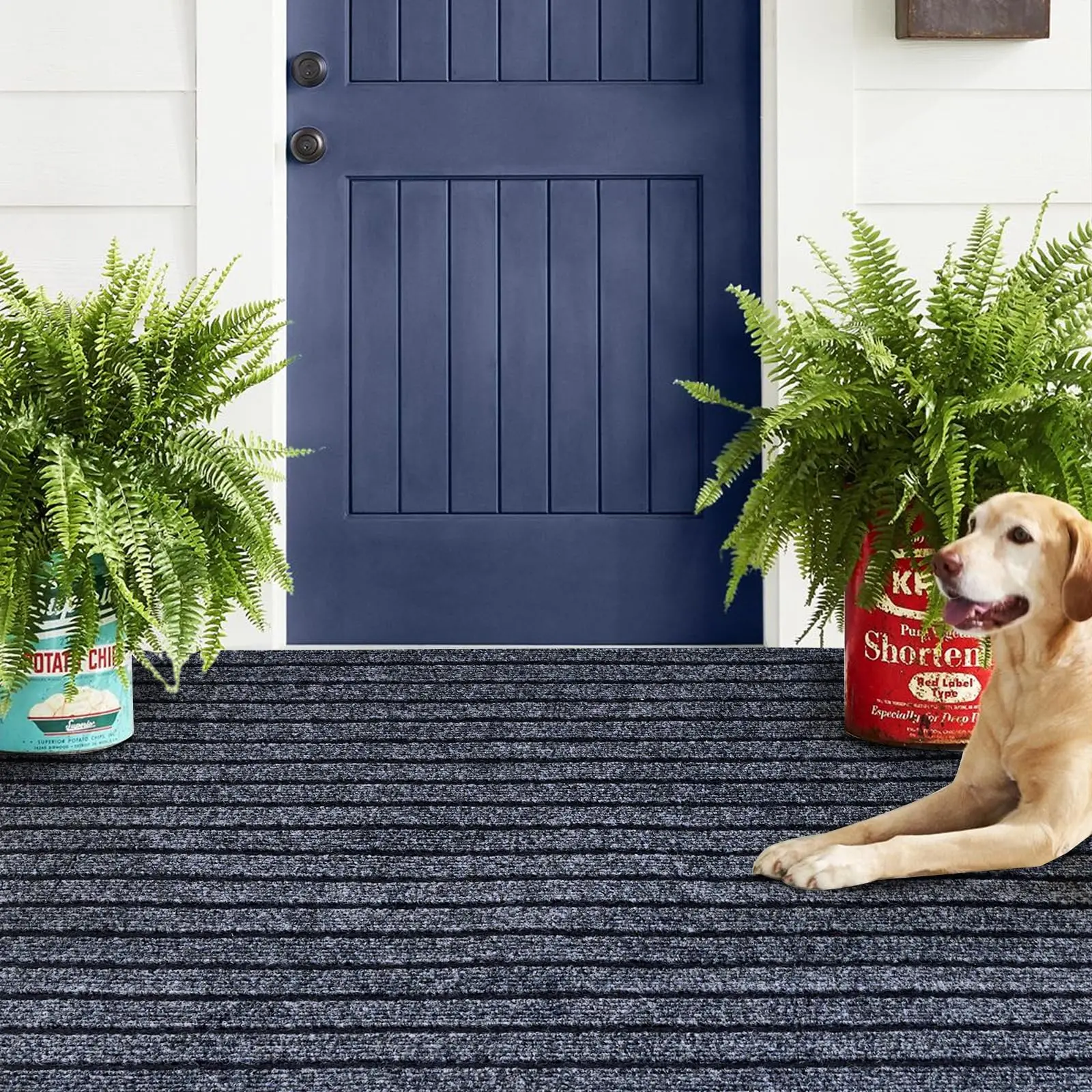 Durable Striped Floor Mat, Modern Minimalist Entry-level Mat Suitable for Indoor and Outdoor Door Mats, Kitchen Mats