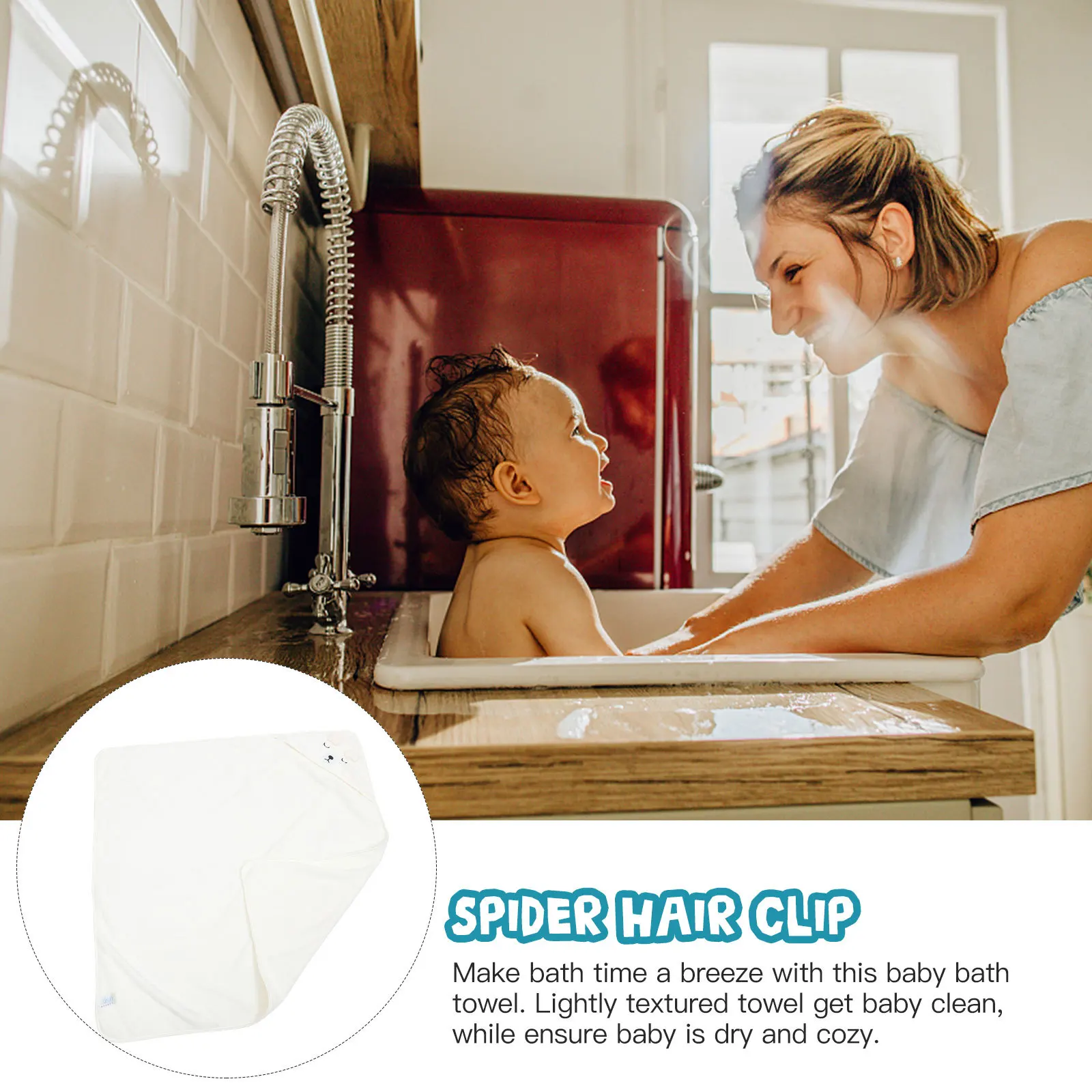 قطعة واحدة من رداء حمام الأطفال المصنوع من الصوف المرجاني لطيف على الجلد ومزخرف بخفيف لمنشفة حمام مريحة لوقت الاستحمام #4