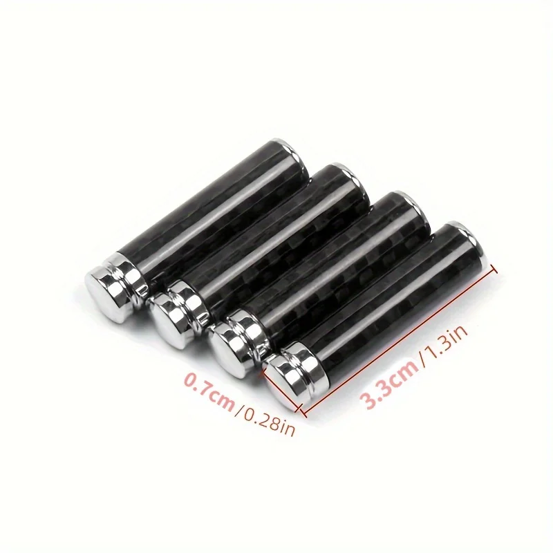 4pcs/Set Universal carbon fiber door lifting carbon fiber door bolt decoration cover door interior modification lock bolt