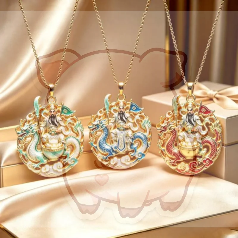 Chinese Mythology Nine Tailed Fox Enamel Pendant Necklace 1PC Elegant Animal Jewelry for Women Valentine's Day Gift