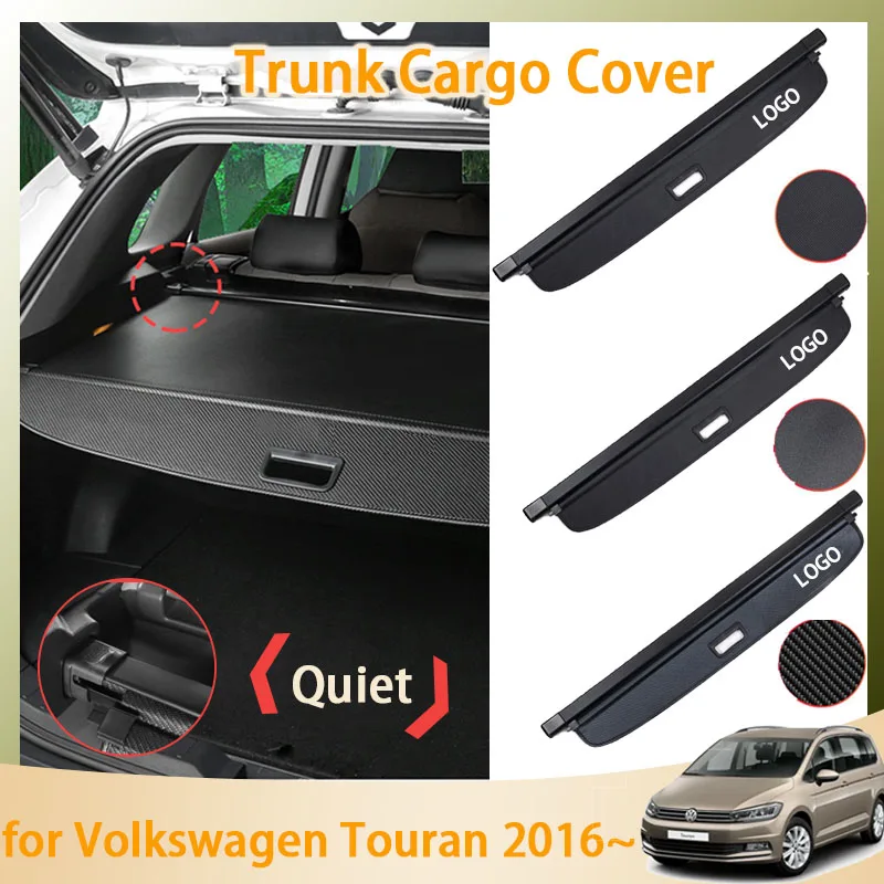 

For Volkswagen VW Touran 5T MK2 2015~2021 2020 2019 2018 2017 2016 Accessories Auto Car Trunk Cargo Mat Rear Curtain Retractable